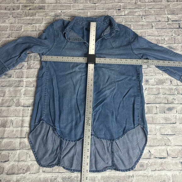 EUC A.B.S By Allen Schwaatz Cloth Stone Tencel Button Down Shirt Women's Size 6 - Picture 12 of 13